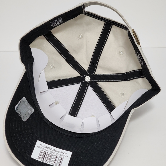 Pittsburgh Steelers '47 Brand MVP Adjustable Crossroad White Hat NWT NFL - Picture 5 of 9